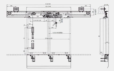 三面開門電梯圖紙