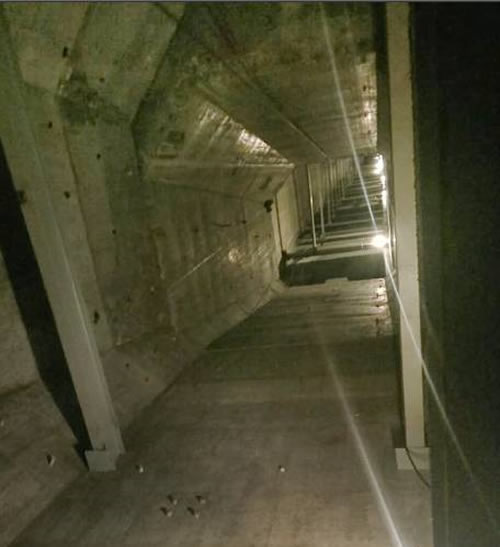 斜行電梯井道內(nèi)部