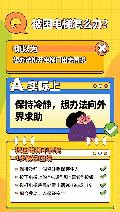 被困電梯正確做法